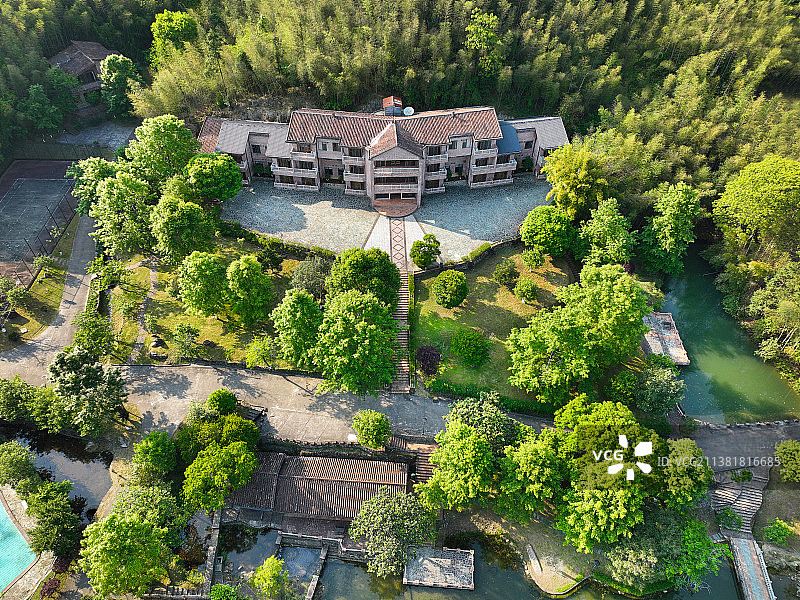 广东省惠州市龙门县永汉镇南昆山国家森林公园丹枫寨航拍图片素材