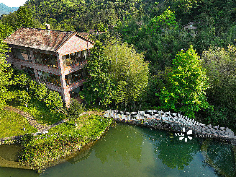 广东省惠州市龙门县永汉镇南昆山国家森林公园丹枫寨航拍图片素材