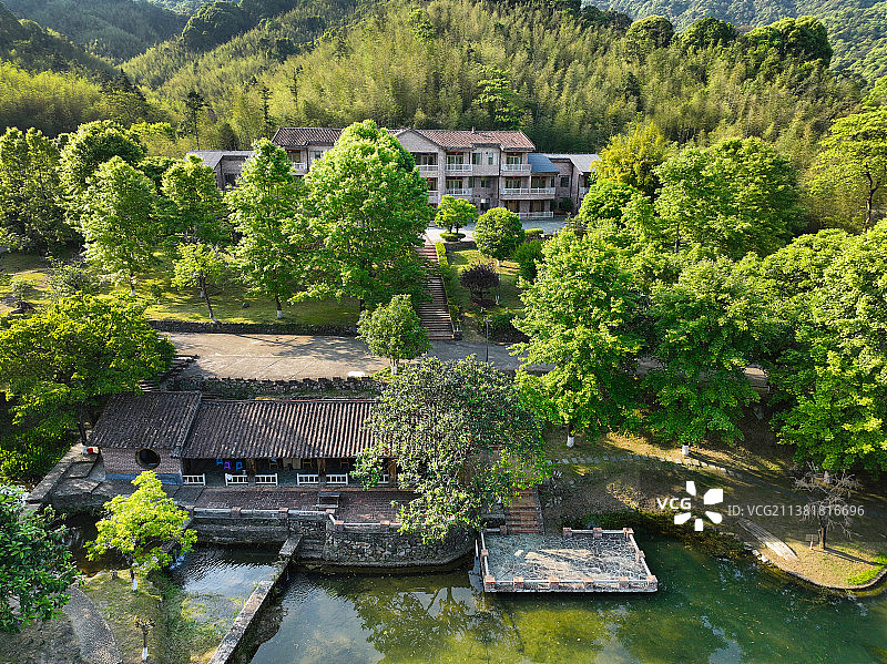 广东省惠州市龙门县永汉镇南昆山国家森林公园丹枫寨航拍图片素材