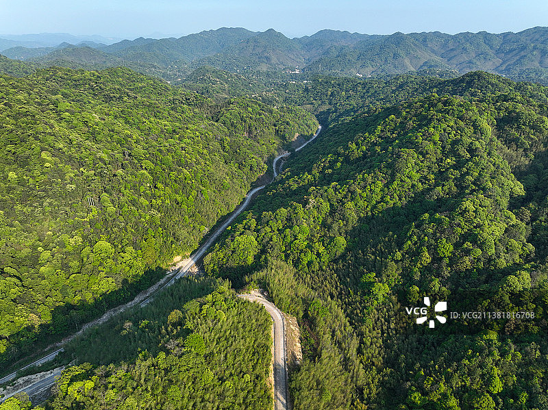广东省惠州市龙门县永汉镇南昆山国家森林公园丹枫寨航拍图片素材