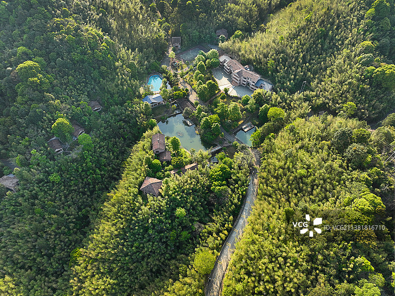 广东省惠州市龙门县永汉镇南昆山国家森林公园丹枫寨航拍图片素材