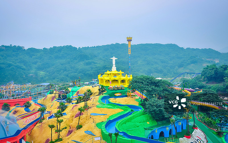 中国重庆美心洋人街游乐园景区图片素材