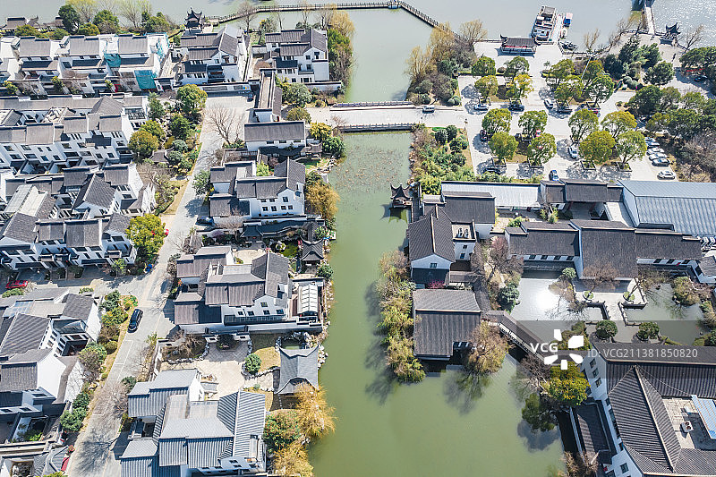 江苏常州经济开发区遥观镇宋剑湖风光图片素材