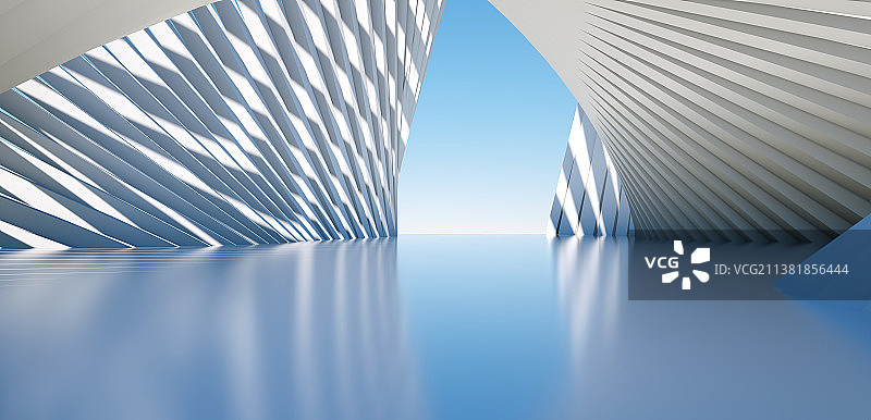 蓝色天空简约几何大气场景图片素材