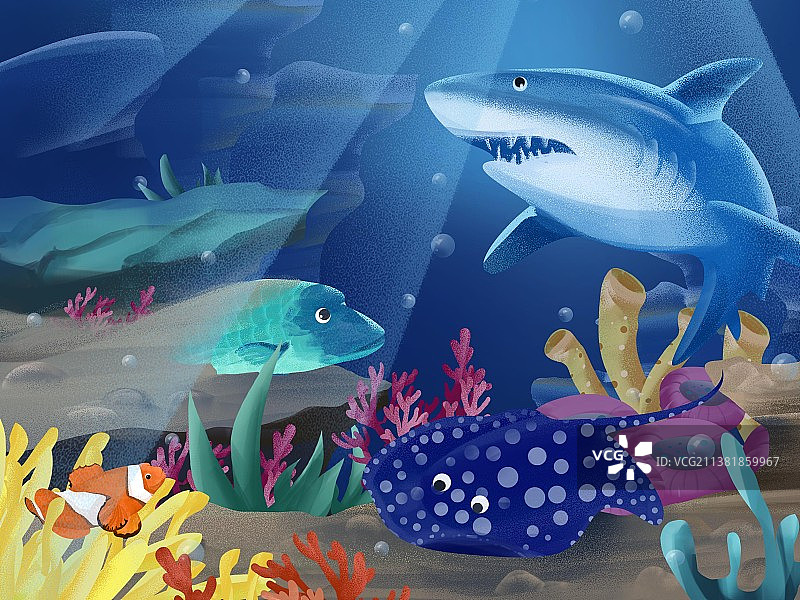 鱼在水族馆游泳的特写镜头图片素材