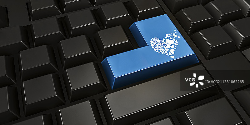 键盘上的爱情图片素材