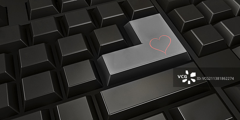 键盘上的爱情图片素材