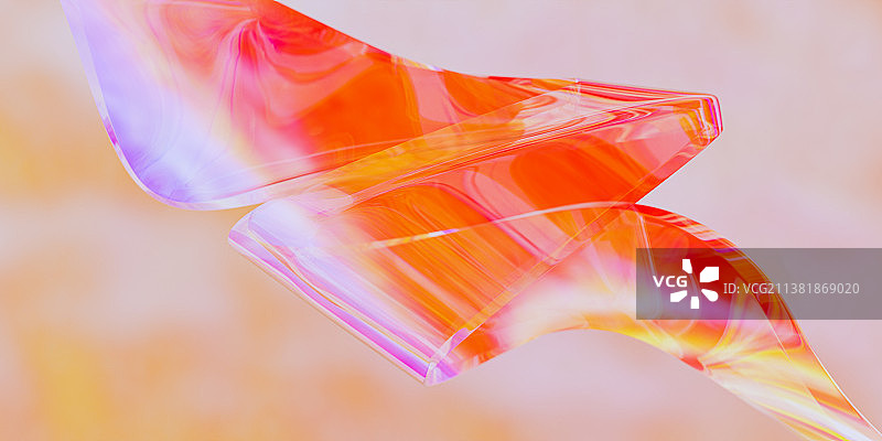 3D抽象玻璃材质流体风格背景图片素材