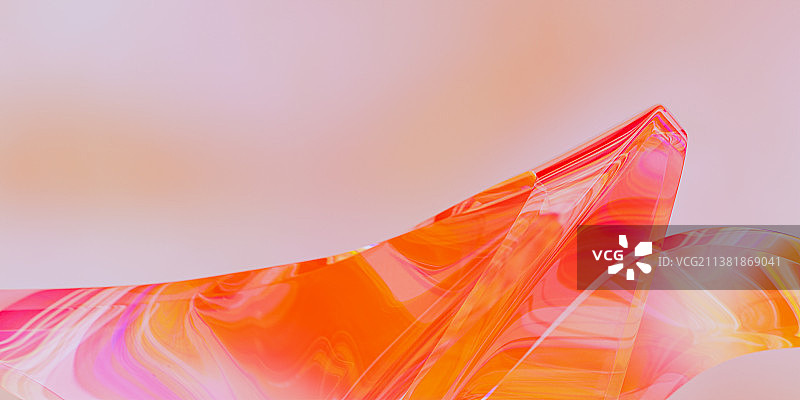 3D抽象玻璃材质流体风格背景图片素材