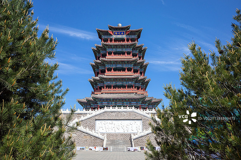 门头沟永定楼图片素材