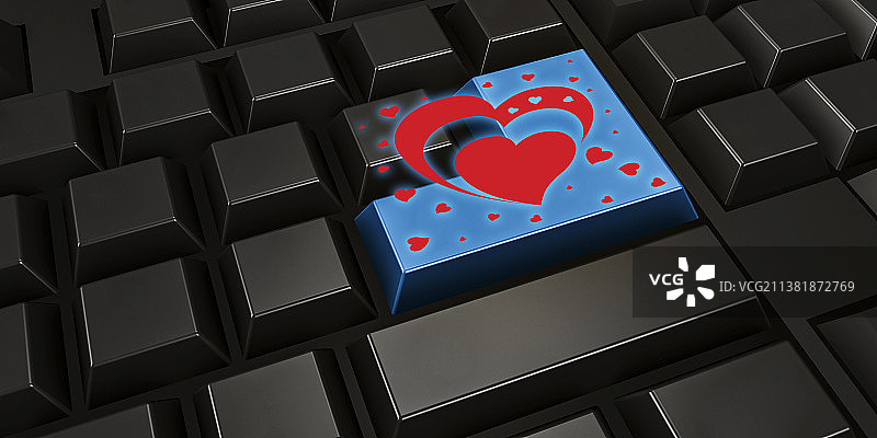 键盘上的爱情图片素材