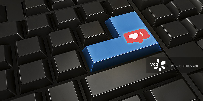 键盘上的爱情图片素材