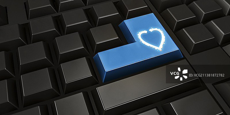 键盘上的爱情图片素材