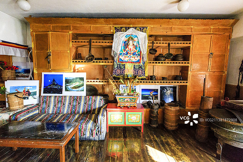 北京中华民族博物院（中华民族园）北园：藏族景区康巴民居图片素材