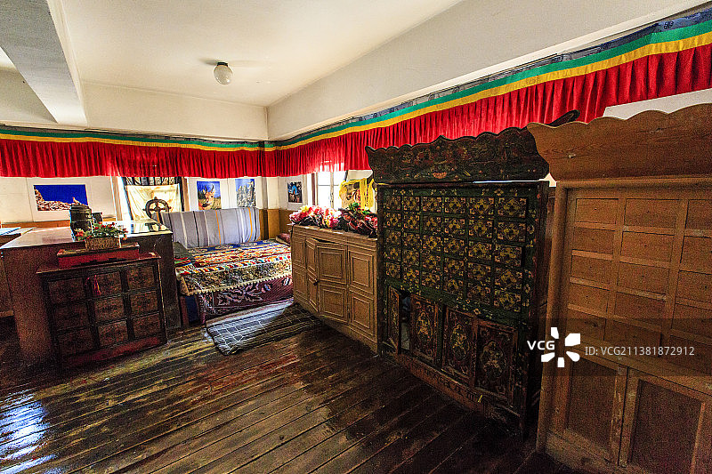 北京中华民族博物院（中华民族园）北园：藏族景区康巴民居图片素材