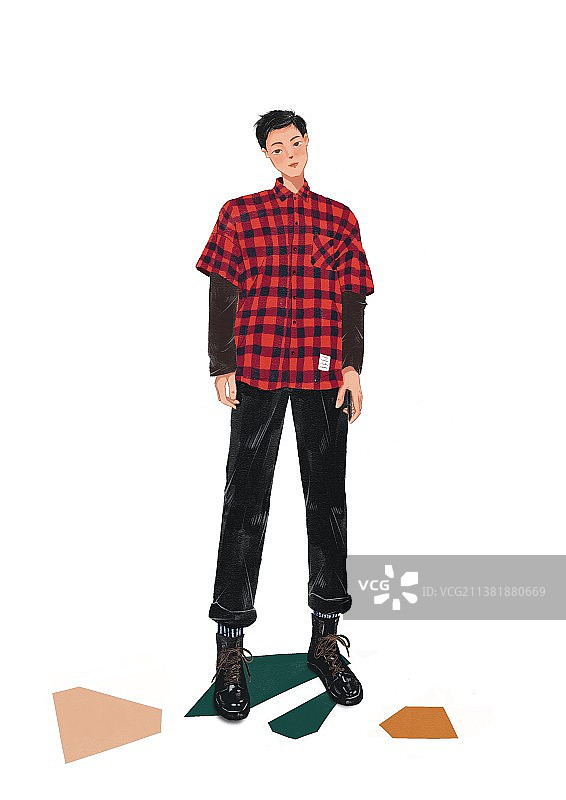 潮流人物插画图片素材