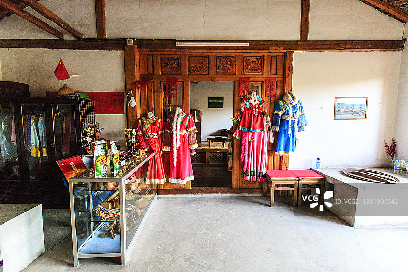 北京中华民族博物院（中华民族园）北园：达斡尔村达斡尔族民居正房图片素材