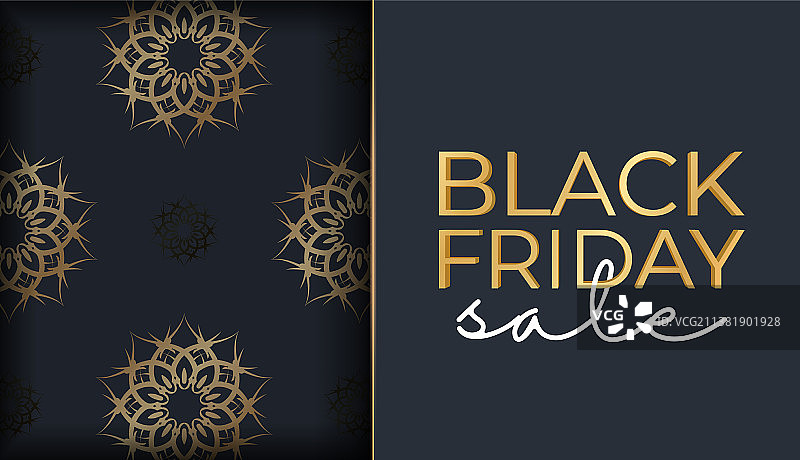 黑色星期五深蓝色节日促销海报图片素材