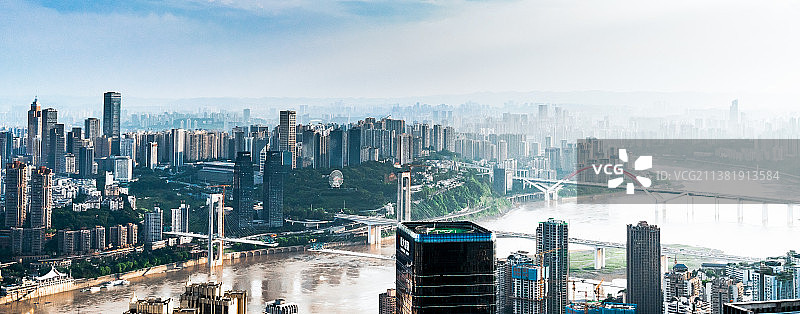 重庆渝中半岛鸟瞰图片素材