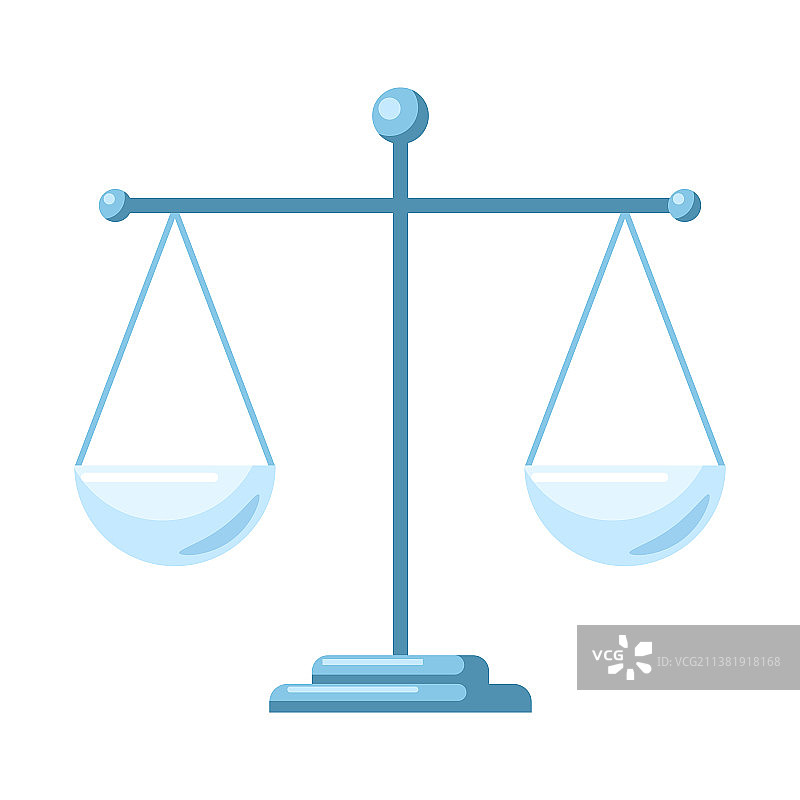 白色背景上的天平法官图片素材