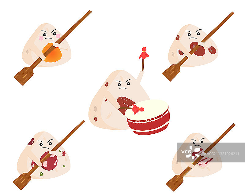 端午粽子插画图片素材