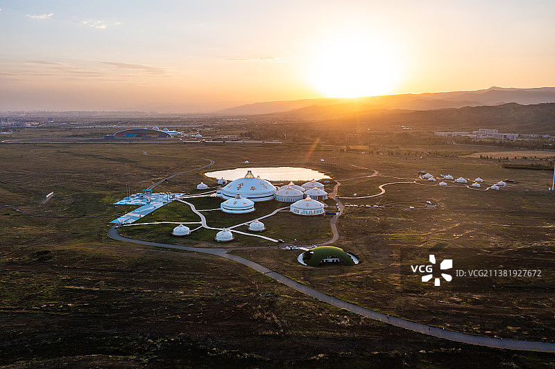 内蒙古呼和浩特敕勒川草原呼和塔拉草原图片素材