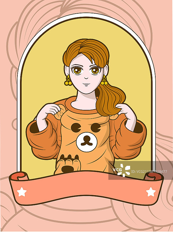 穿睡衣的可爱女人女孩图片素材