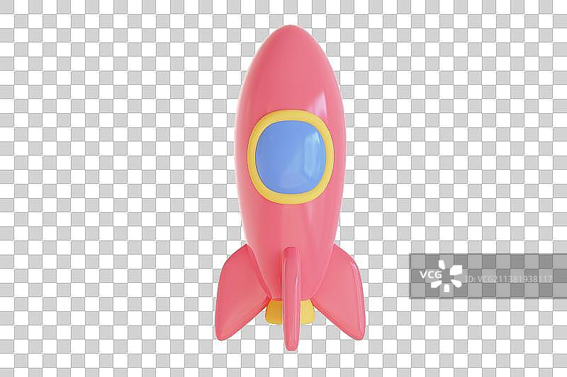 火箭三维插画图片素材