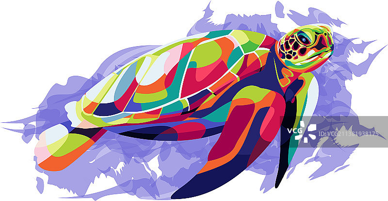 彩色海龟图片素材