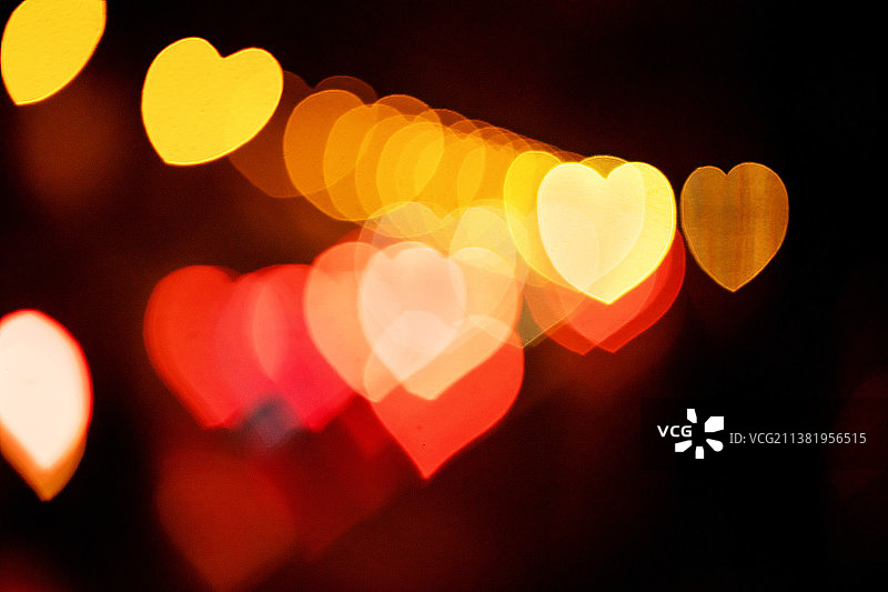浪漫心形光斑图片素材