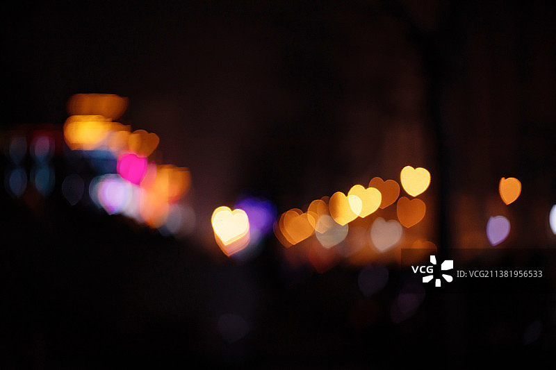 浪漫心形光斑图片素材