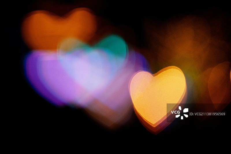 浪漫心形光斑图片素材