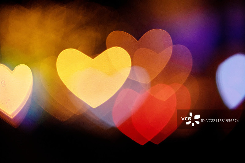 浪漫心形光斑图片素材