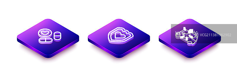 2.5D药丸或药片免疫图片素材