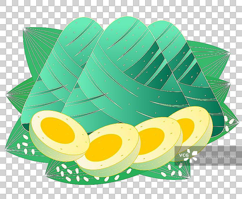 国潮粽子和咸鸭蛋矢量插画素材图片素材