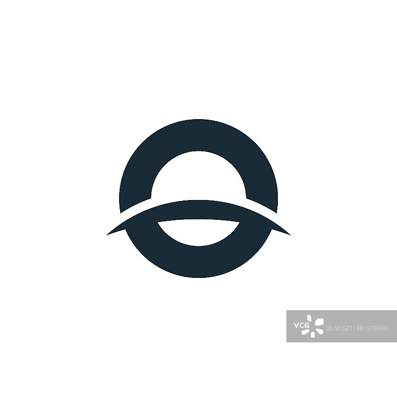 字母O和弧形图标设计模板元素图片素材