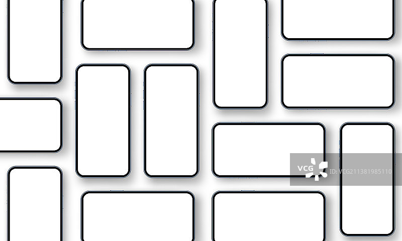 用于移动应用设计的智能手机屏幕图片素材