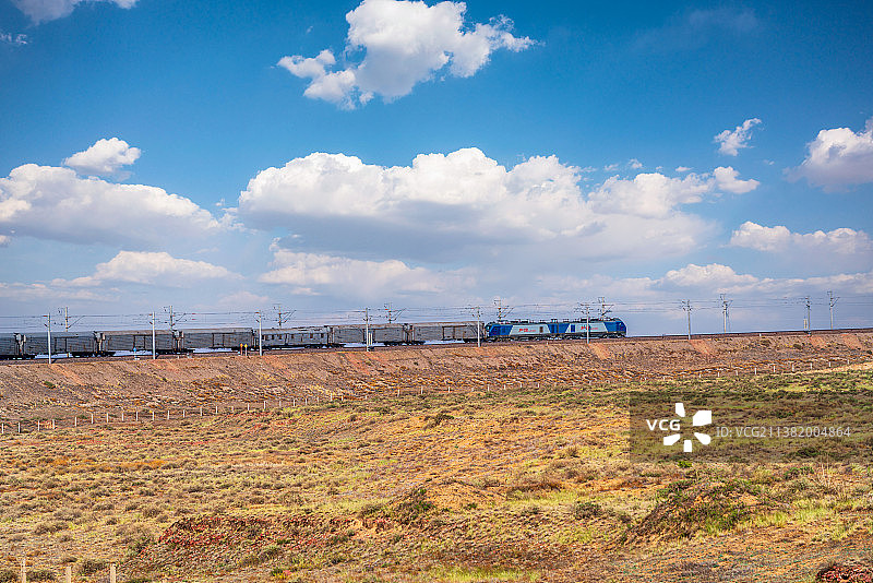 宁夏中卫包兰铁路风光图片素材