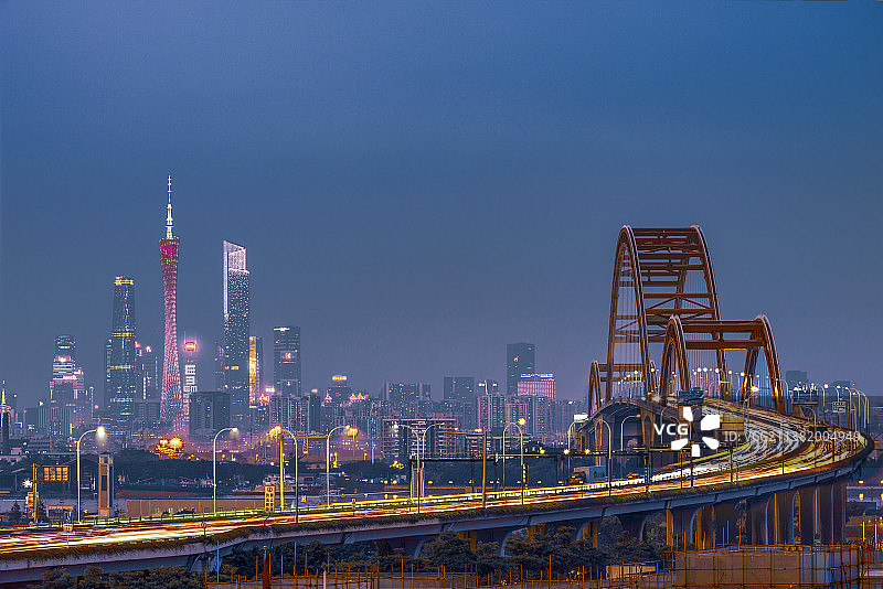 广州城市夜景图片素材