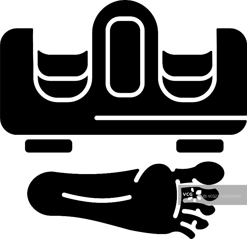 黑色足部按摩器图标图片素材