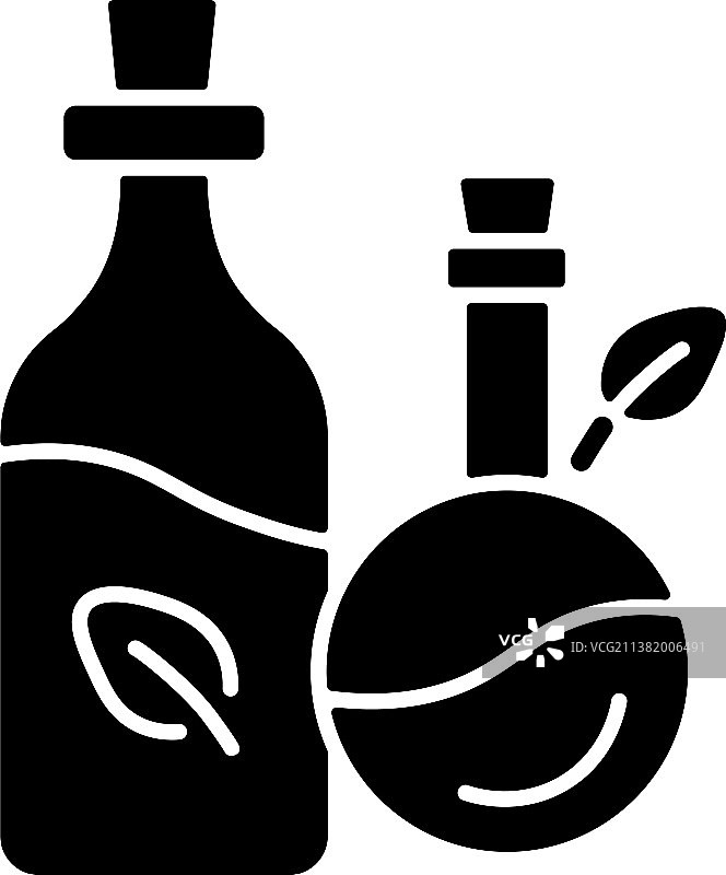 按摩油黑色轮廓图标图片素材