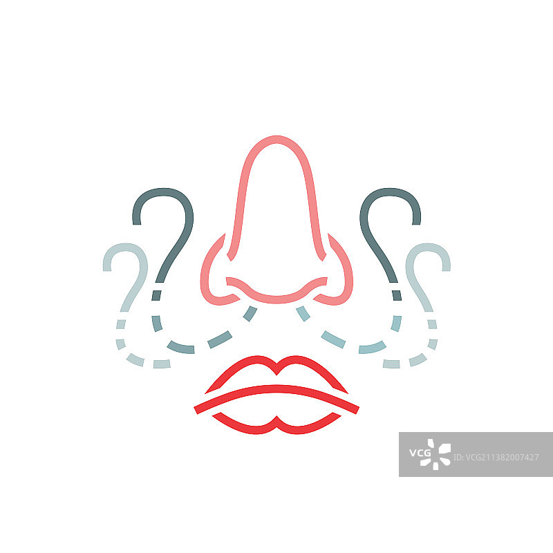 嗅觉丧失图标，长期新冠导致的嗅觉丧失图片素材