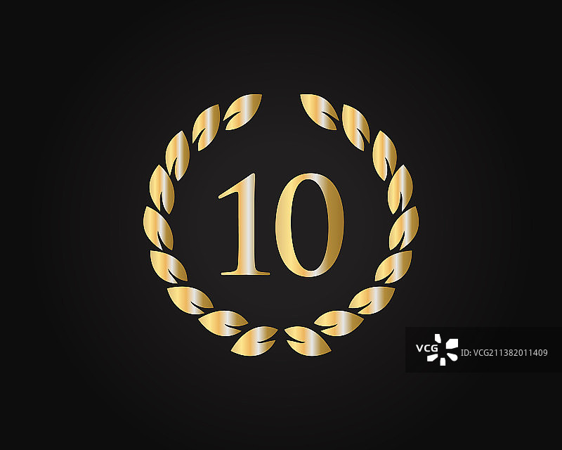 十周年戒指logo模板图片素材