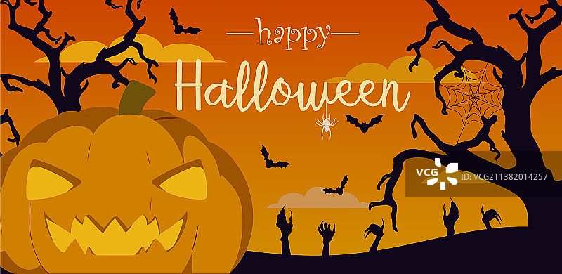 日落背景下的南瓜图片素材