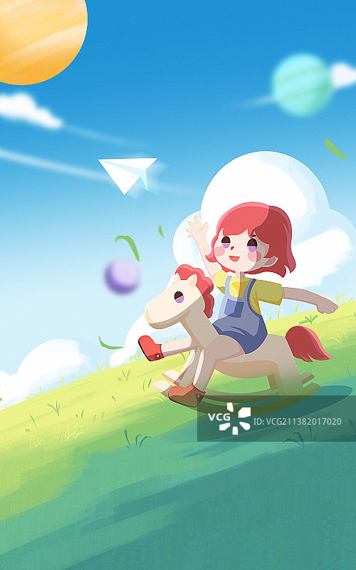 六一国际儿童节可爱儿童插画海报图片素材