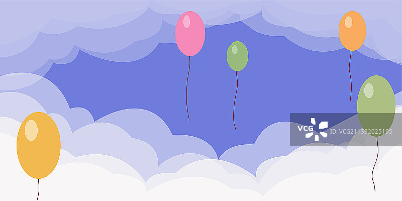 六一儿童节气球背景元素图片素材