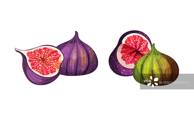 新鲜成熟多汁的无花果图片素材