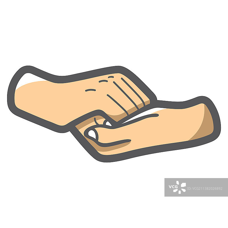 手部按摩护理卡通图标图片素材