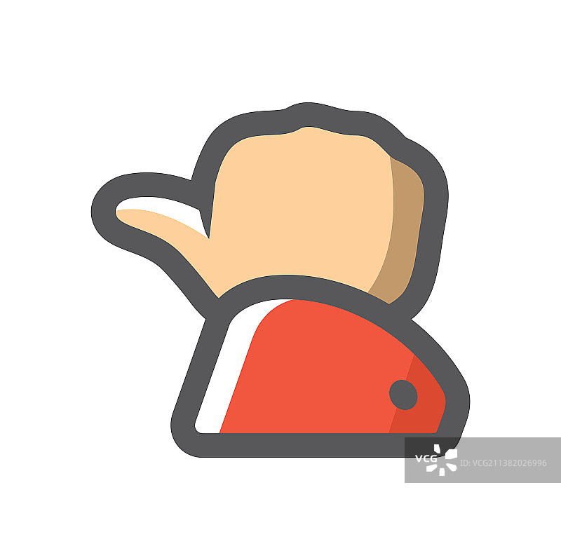 竖起大拇指手势卡通图标图片素材