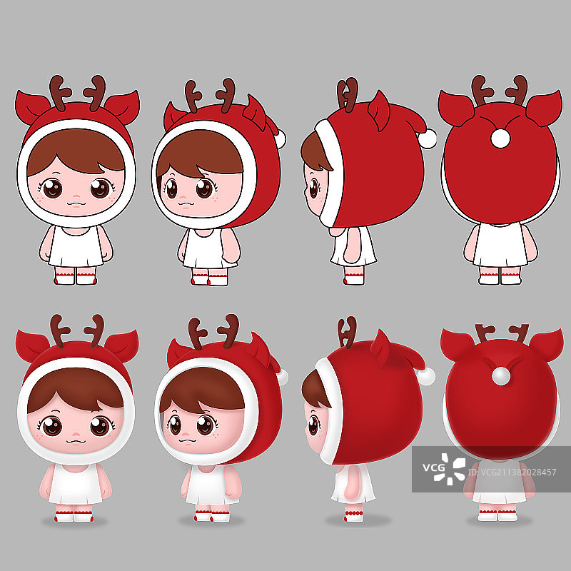 鹿女孩图片素材